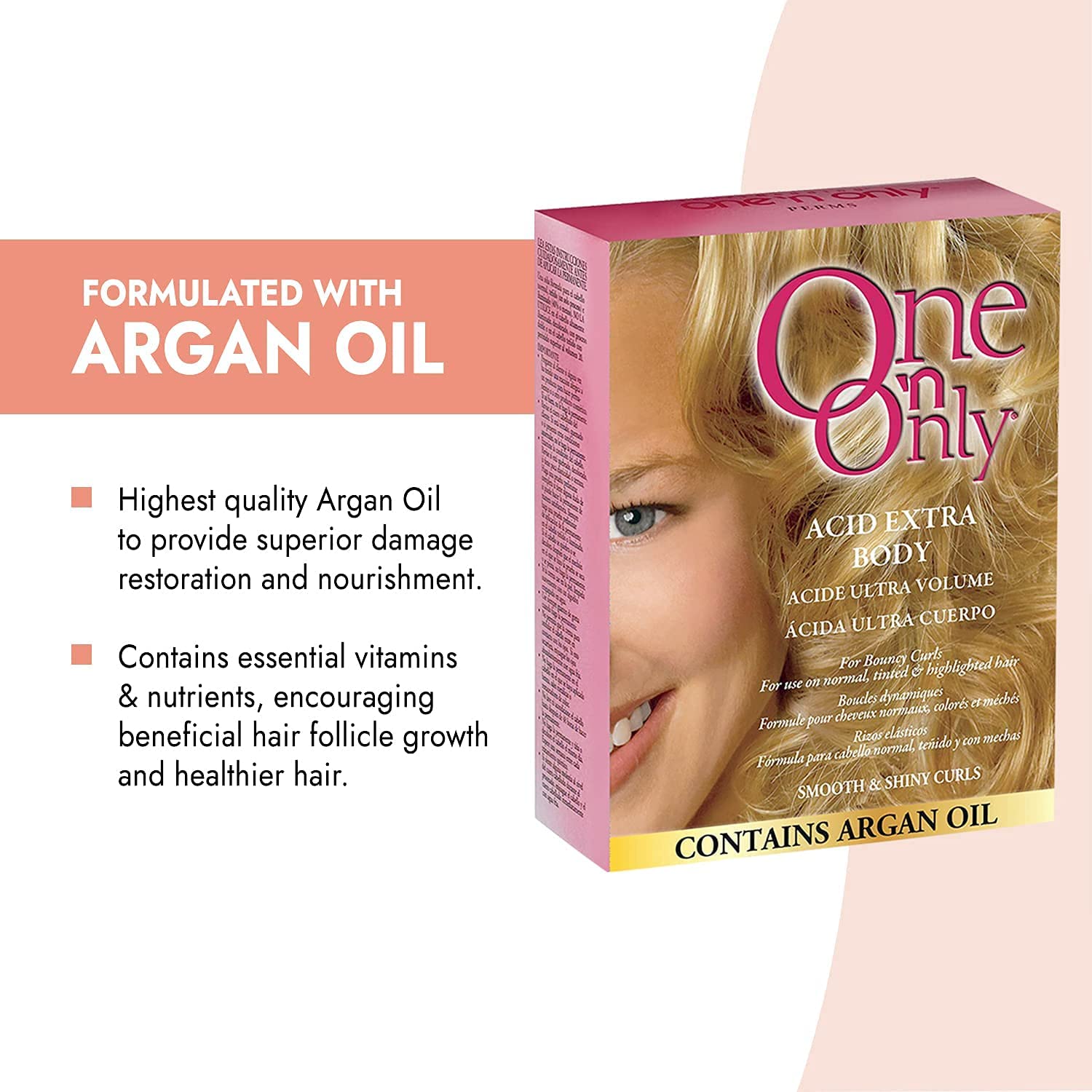 One 'N Only Acid Extra Body Hair Perm Kit activateur – bouteille et capot sobres