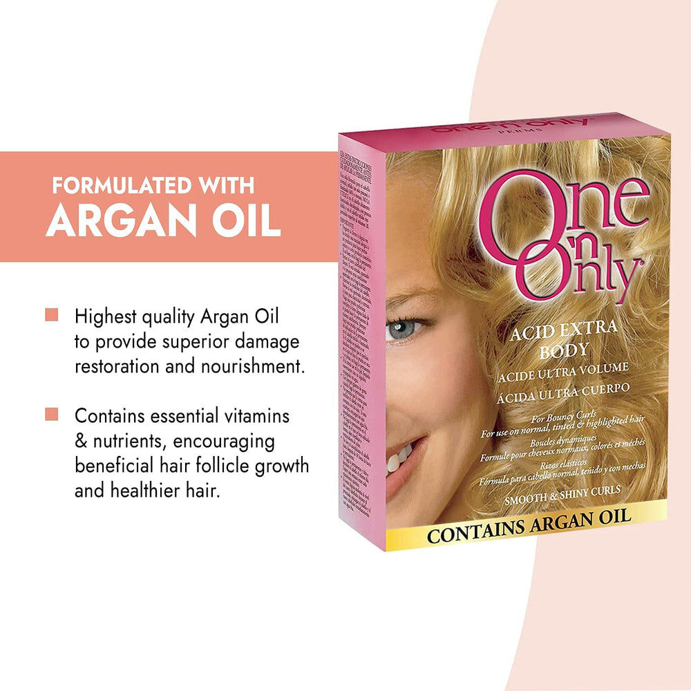 One 'N Only Acid Extra Body Hair Perm Kit activateur – bouteille et capot sobres