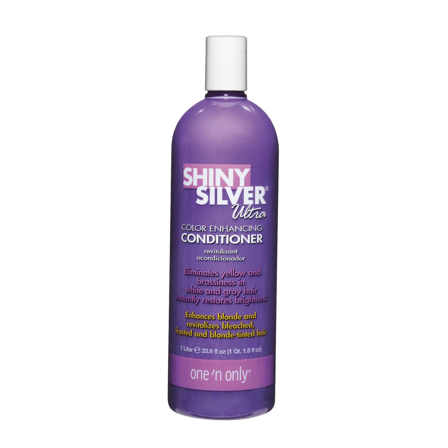 One 'N Only - bouteille argentée, neutralise le jaunissement et rétablit la brillance.