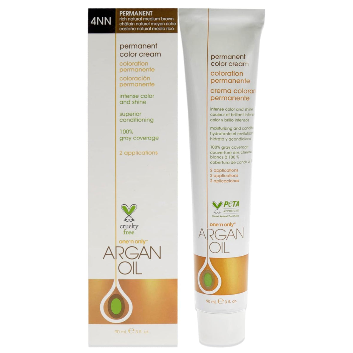 One N' Only crème colorante argan – emballage élégant et texture onctueuse