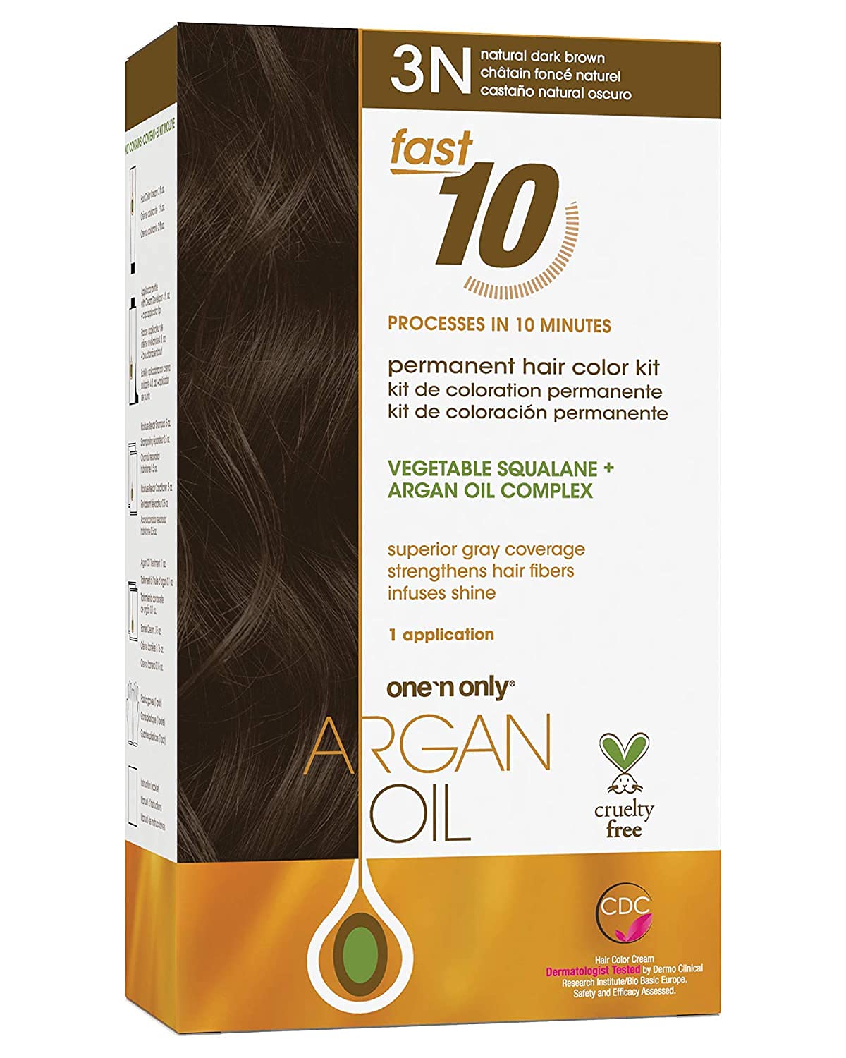 One 'N Only Fast 10 – Bouteille de coloration pour couverture des gris et couleur naturelle.