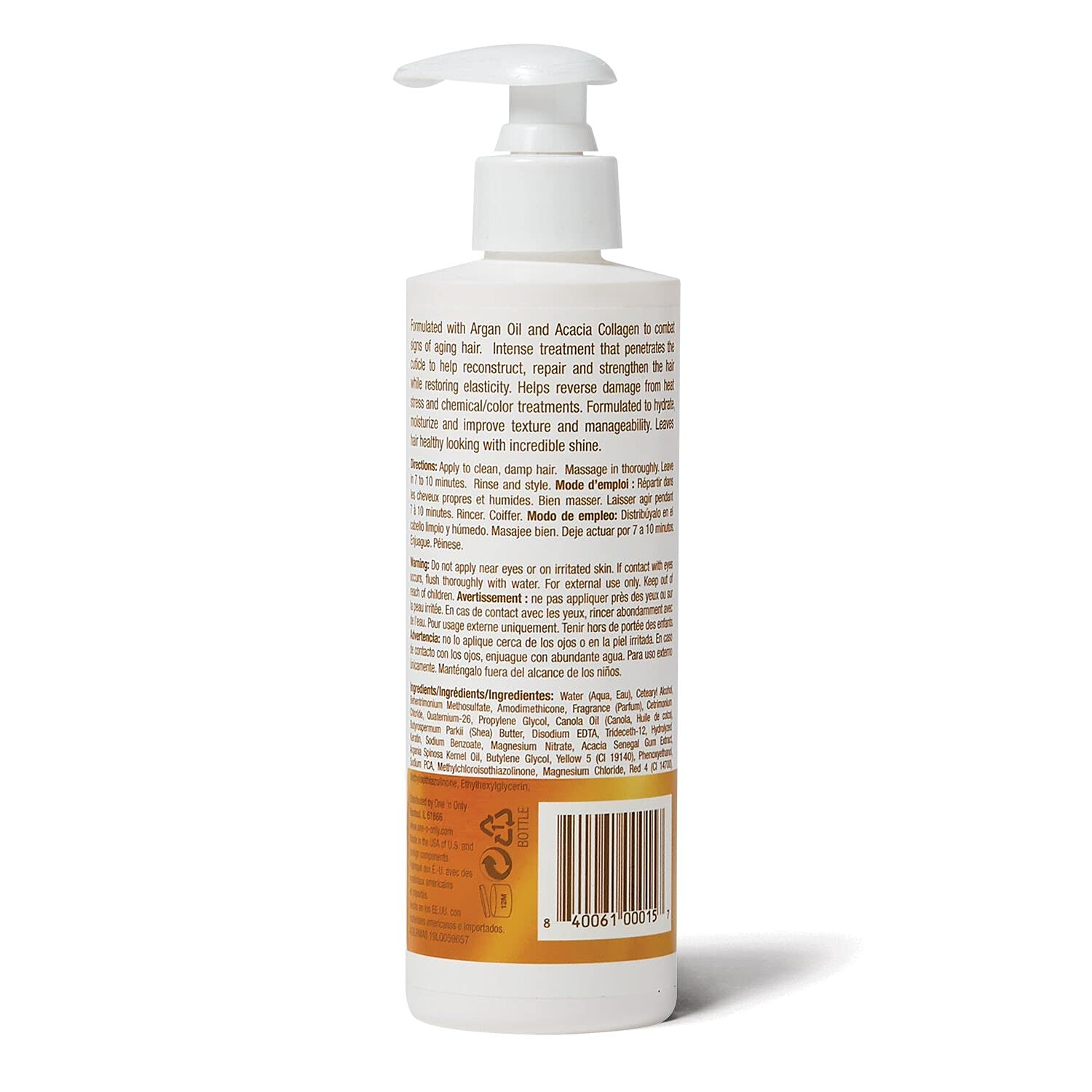 One 'N Only masque argan protège la couleur des cheveux traités.