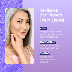 One 'n Only Shiny Silver Ultra Shine Spray – protège les cheveux contre UV et chaleur.