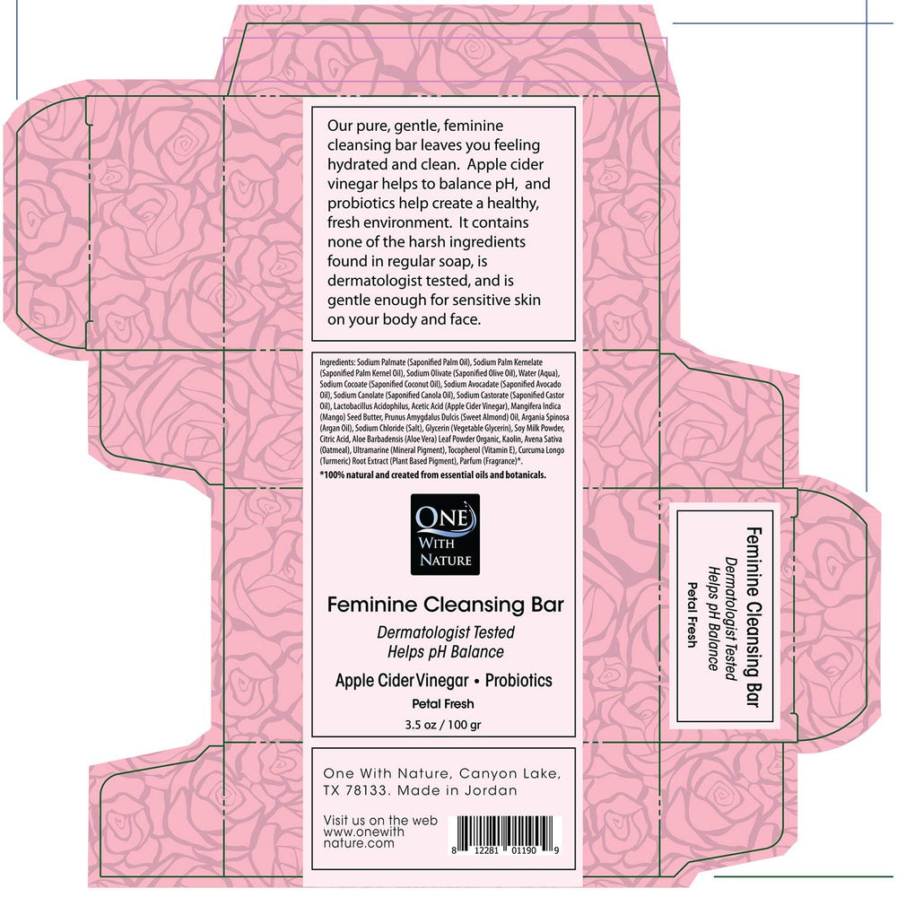 One With Nature Nettoyant Rose Pétales, cadeau idéal pour les soins.