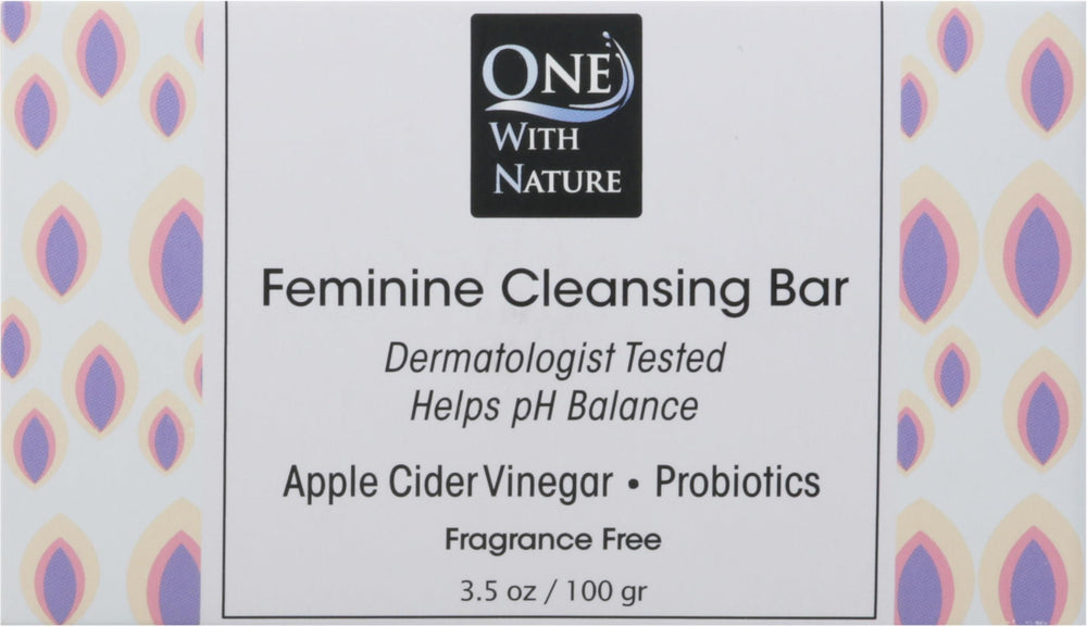 One With Nature barre-nettoyante soin intime sans parfum pour une hygiène douce.