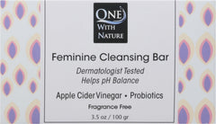 One With Nature barre-nettoyante soin intime sans parfum pour une hygiène douce.
