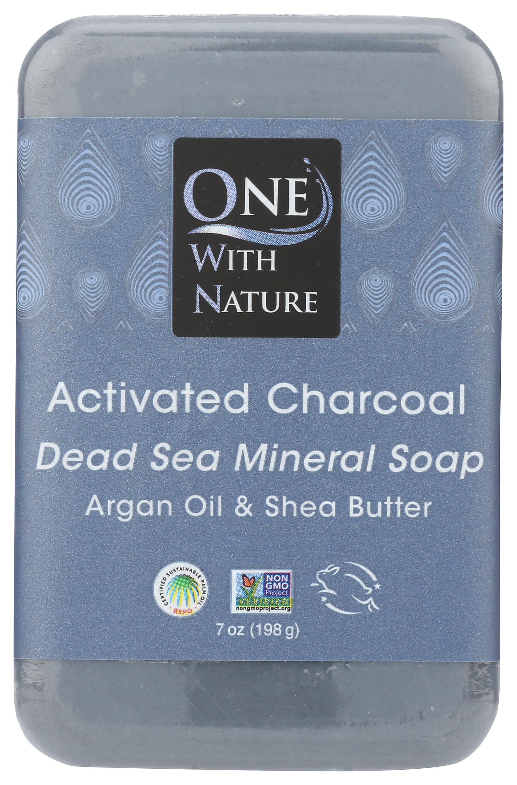 One With Nature – Savon barre charbon actif, mousse douce idéale pour la routine quotidienne
