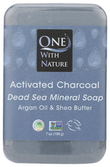 One With Nature – Savon barre charbon actif, mousse douce idéale pour la routine quotidienne