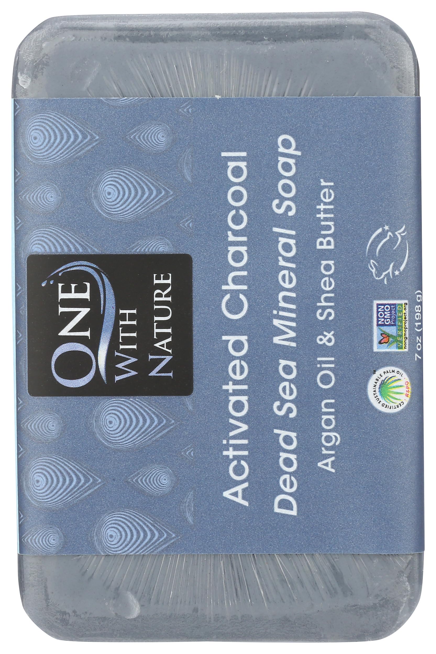 One With Nature – Barre charbon actif, texture riche pour une sensation de propreté