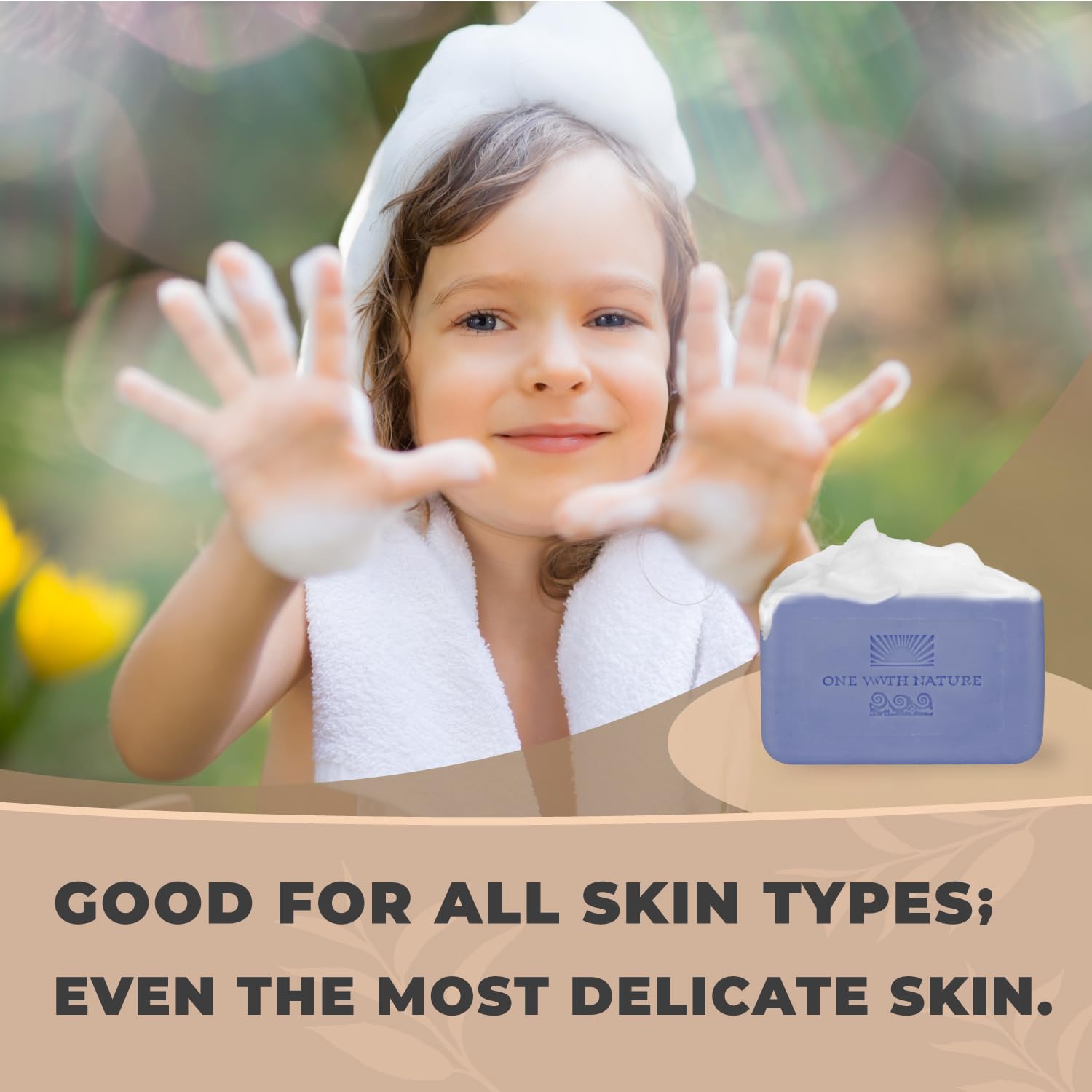 One With Nature Savon visage et corps – régule le sebum et nettoie en douceur