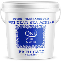 One With Nature sel pur mer pour bain, nourrissant et apaisant pour la peau.