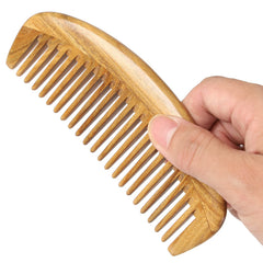 Peigne Onedor santal vert anti-nœud, idéal pour démêler sans accrocs.
