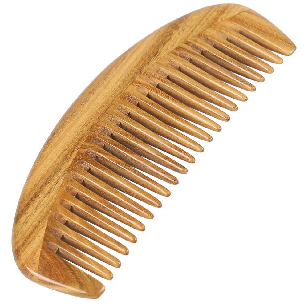 Peigne Onedor en santal vert anti-statique, protège contre la statique.