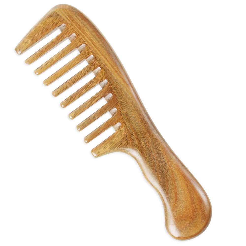 Onedor peigne cheveux santal vert anti-statique pour démêler en douceur.