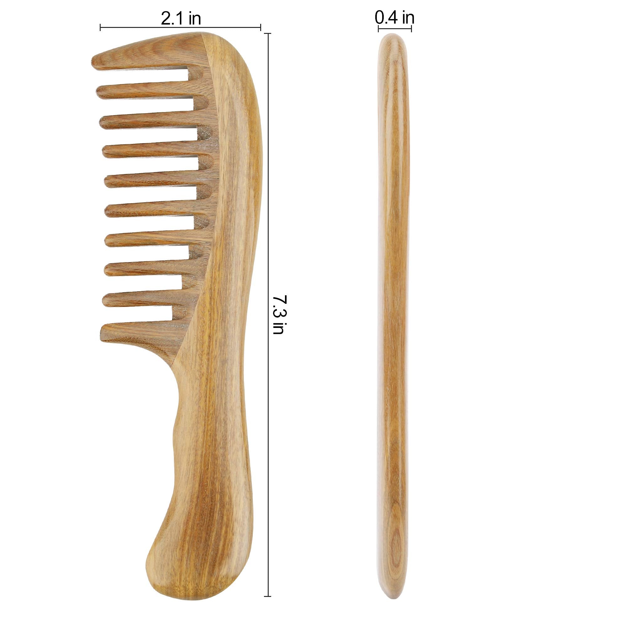 Peigne Onedor santal vert fini lisse offre douceur et confort.