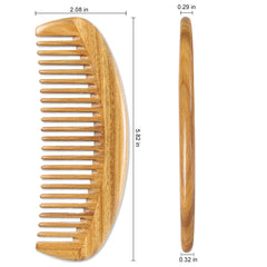 Peigne Onedor santal vert fini satinée, toucher lisse et agréable.