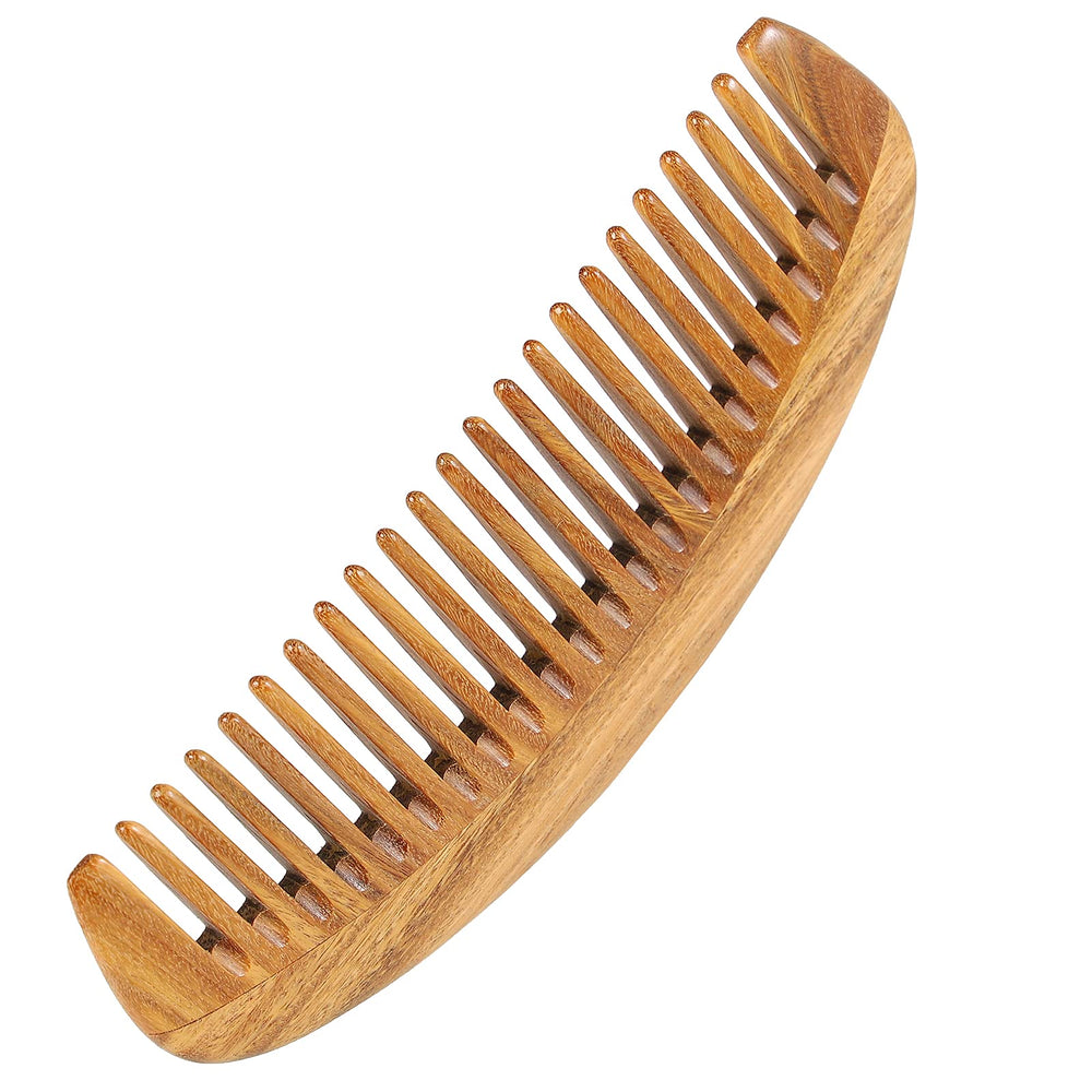 Peigne Onedor santal vert longueur 18 cm, design ergonomique.