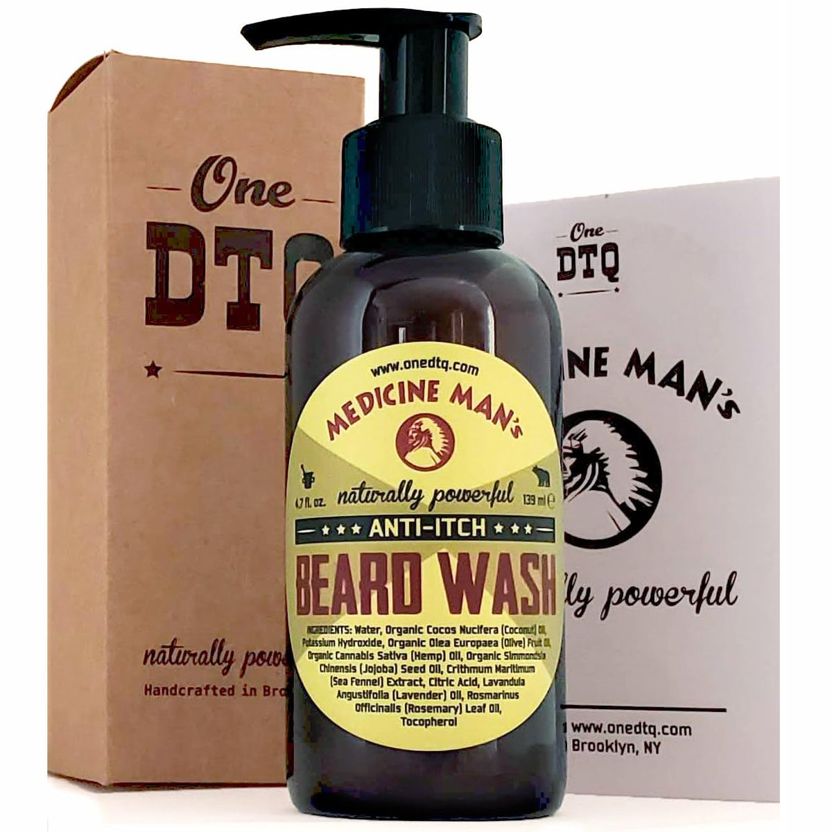 OneDTQ bouteille-lavage-barbe, nettoyage en profondeur et hydratation de la peau.