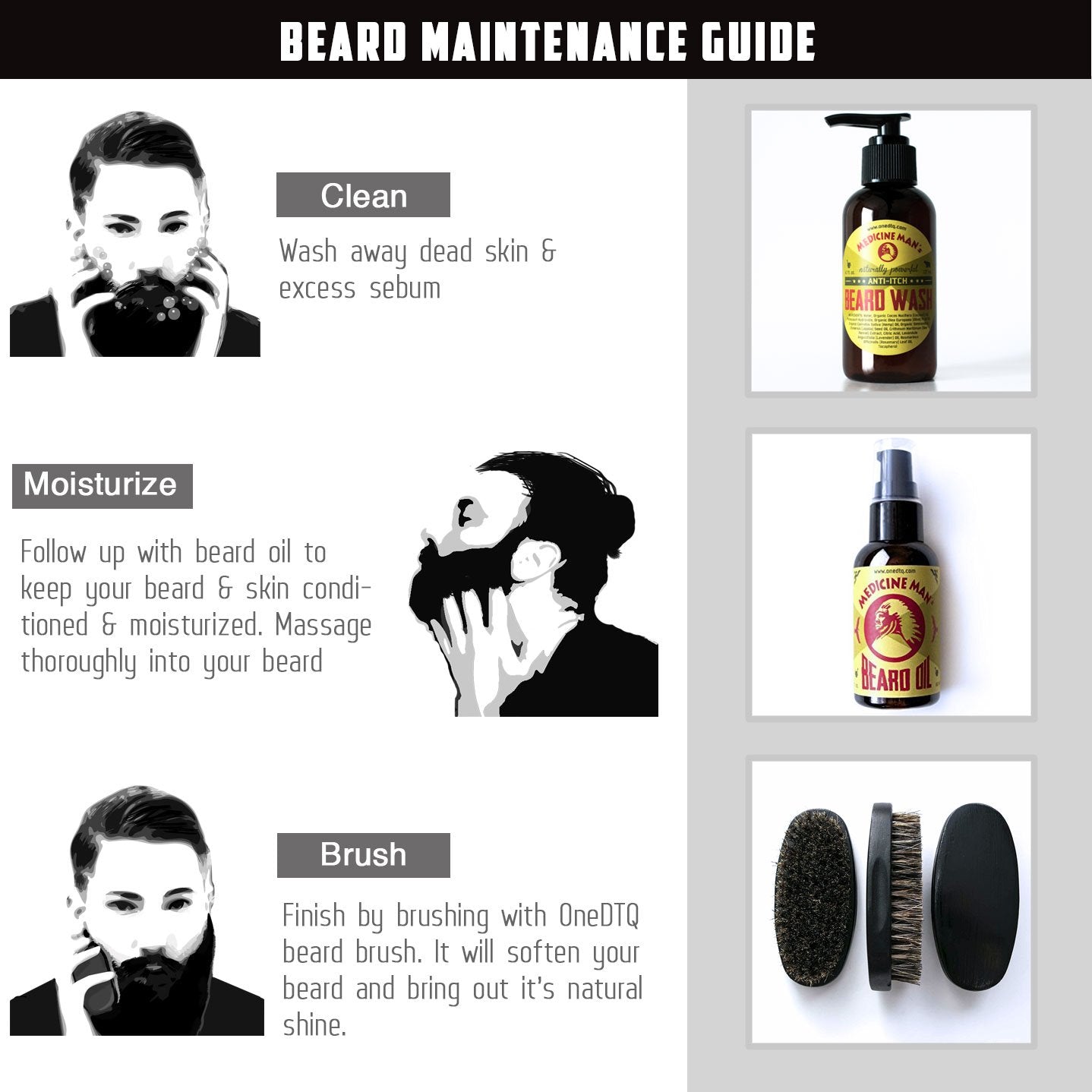OneDTQ lavage-barbe-rasage-2en1, simplifie la routine quotidienne de rasage et lavage.