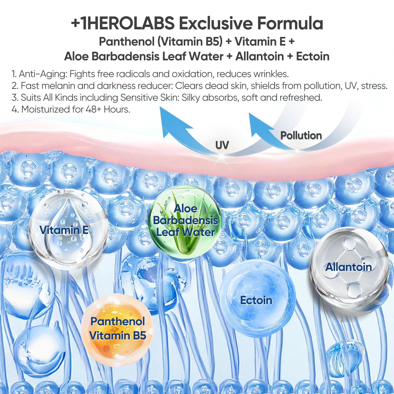 +1HEROLABS sérum hyaluronique-vitamine-c-e-b5 éclat et hydratation soutenue.