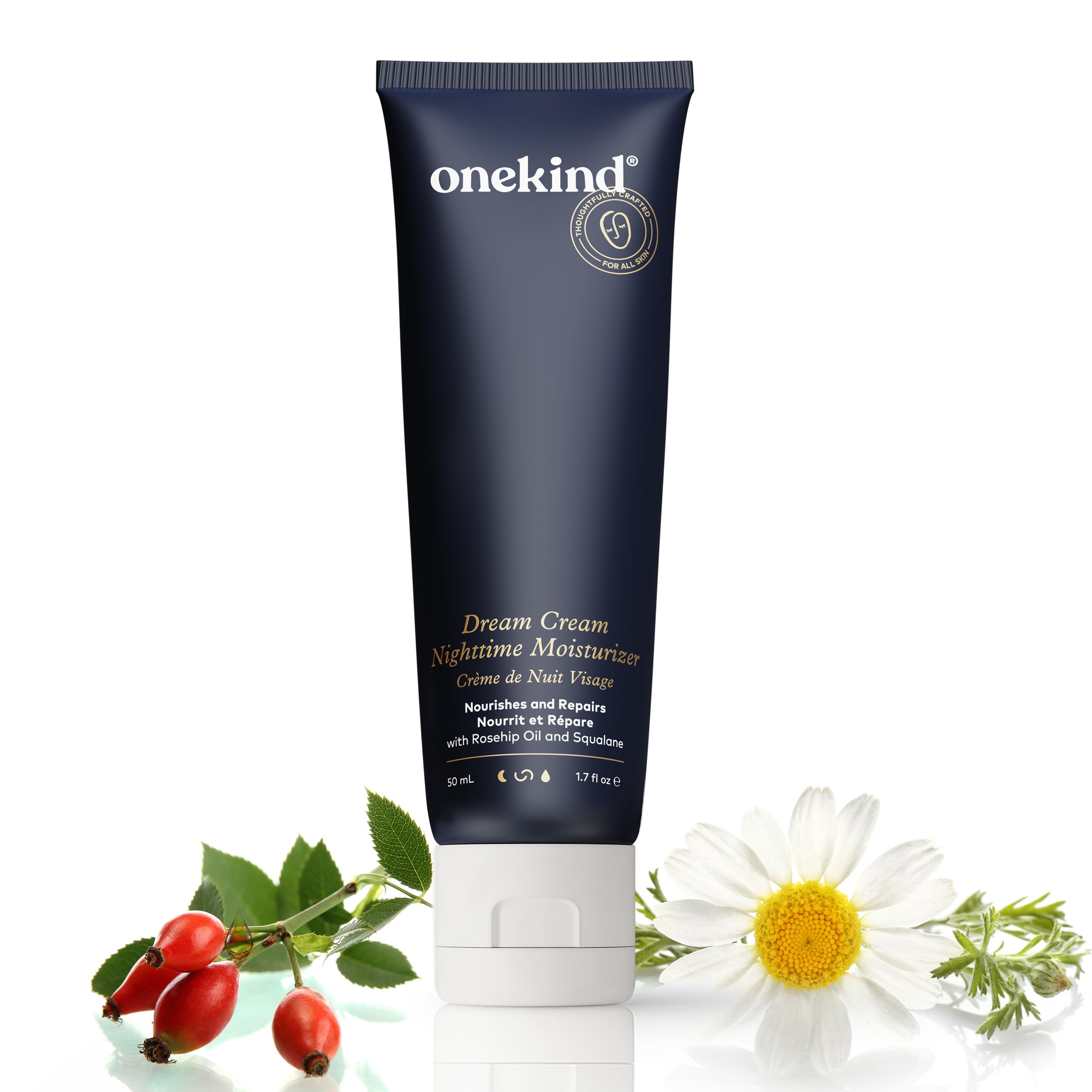 Onekind Nuit Crème Visage Bouteille — hydratation nocturne pour peau douce au réveil