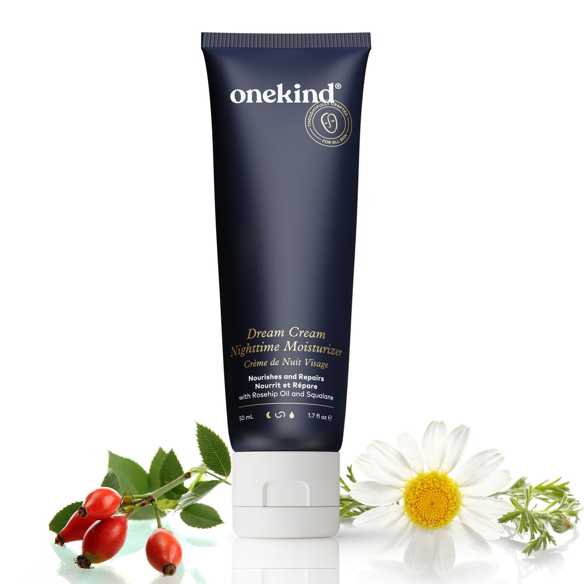 Onekind Nuit Crème Visage Bouteille — hydratation nocturne pour peau douce au réveil