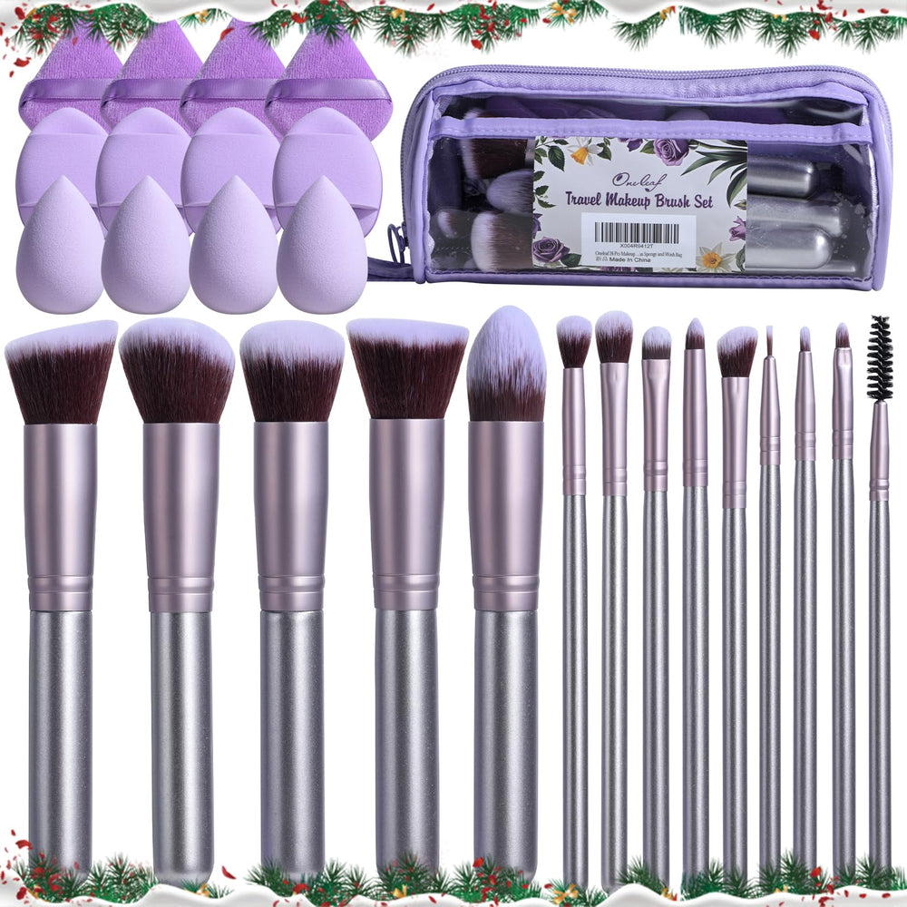 Oneleaf ensemble pinceaux visage 26 pièces, pour un teint homogène sans effort.