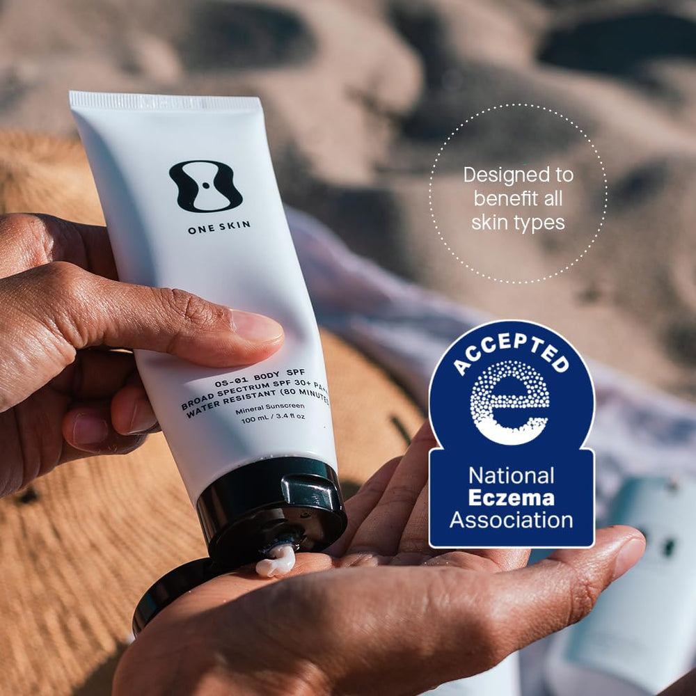 oneskin BODY SPF OS-01, protection UV à large spectre respectueuse des océans.