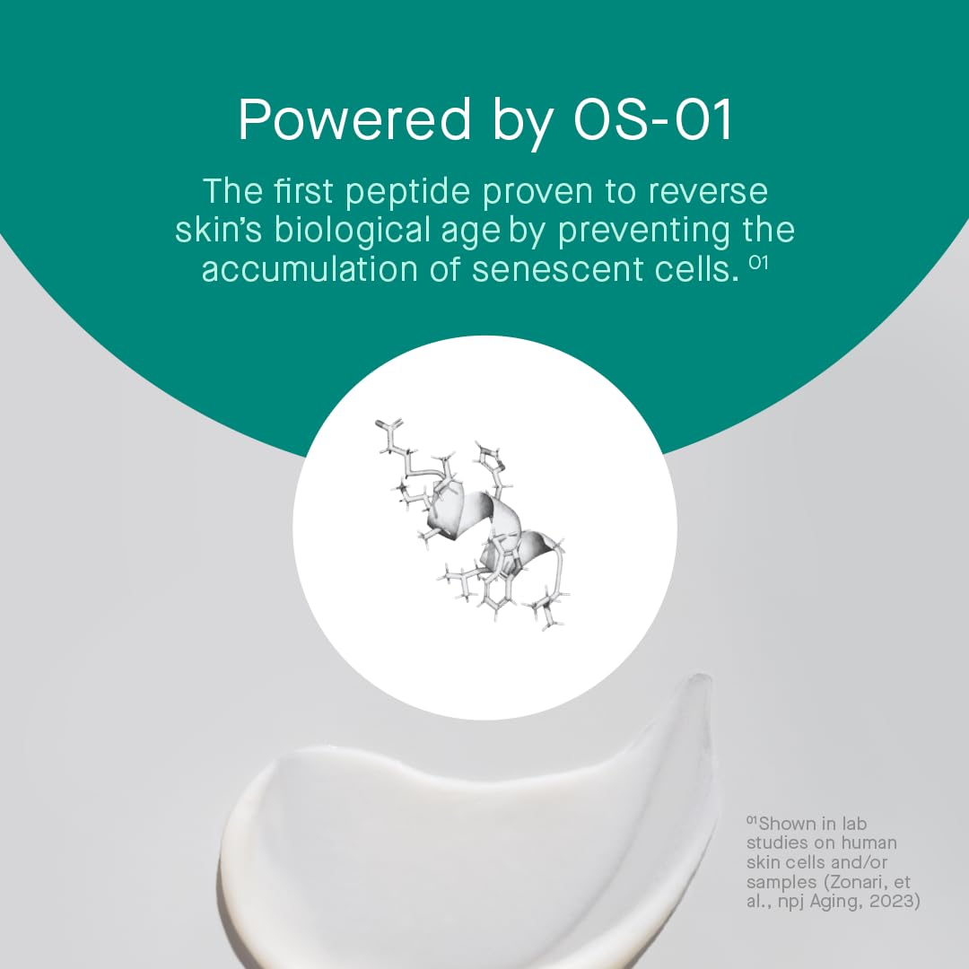 Étiquette simple et design épuré du soin OneSkin OS-01.