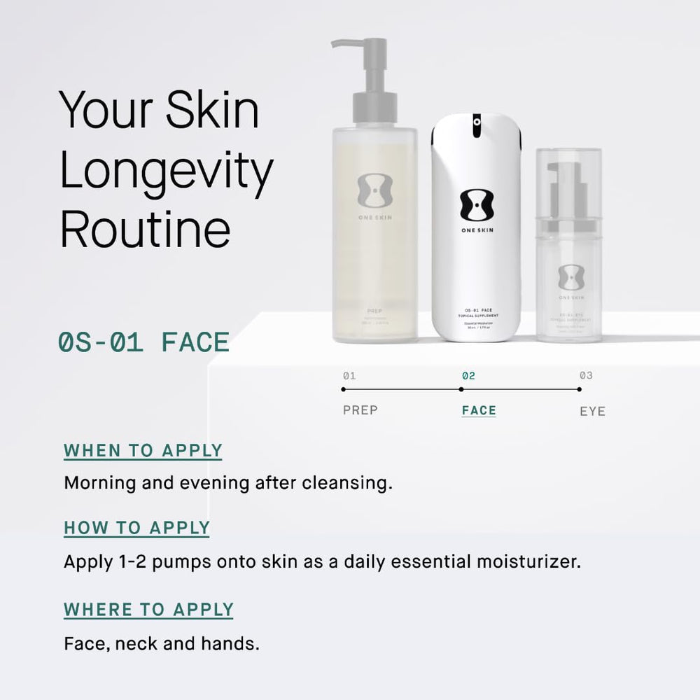 oneskin OS-01 Face zones visage cou et décolleté, soin ciblé.