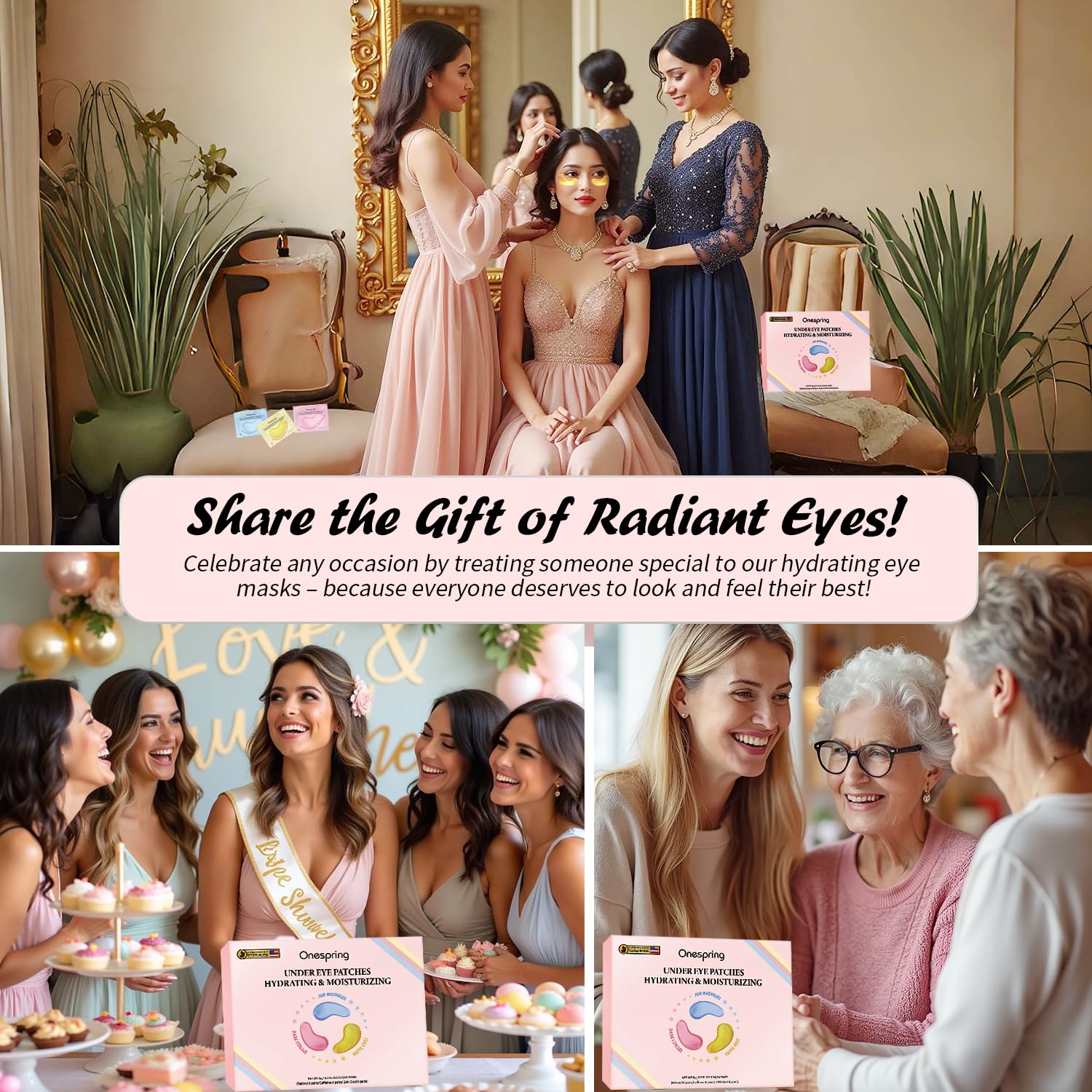 Coffret cadeaux Onespring masques yeux, idée cadeau parfaite