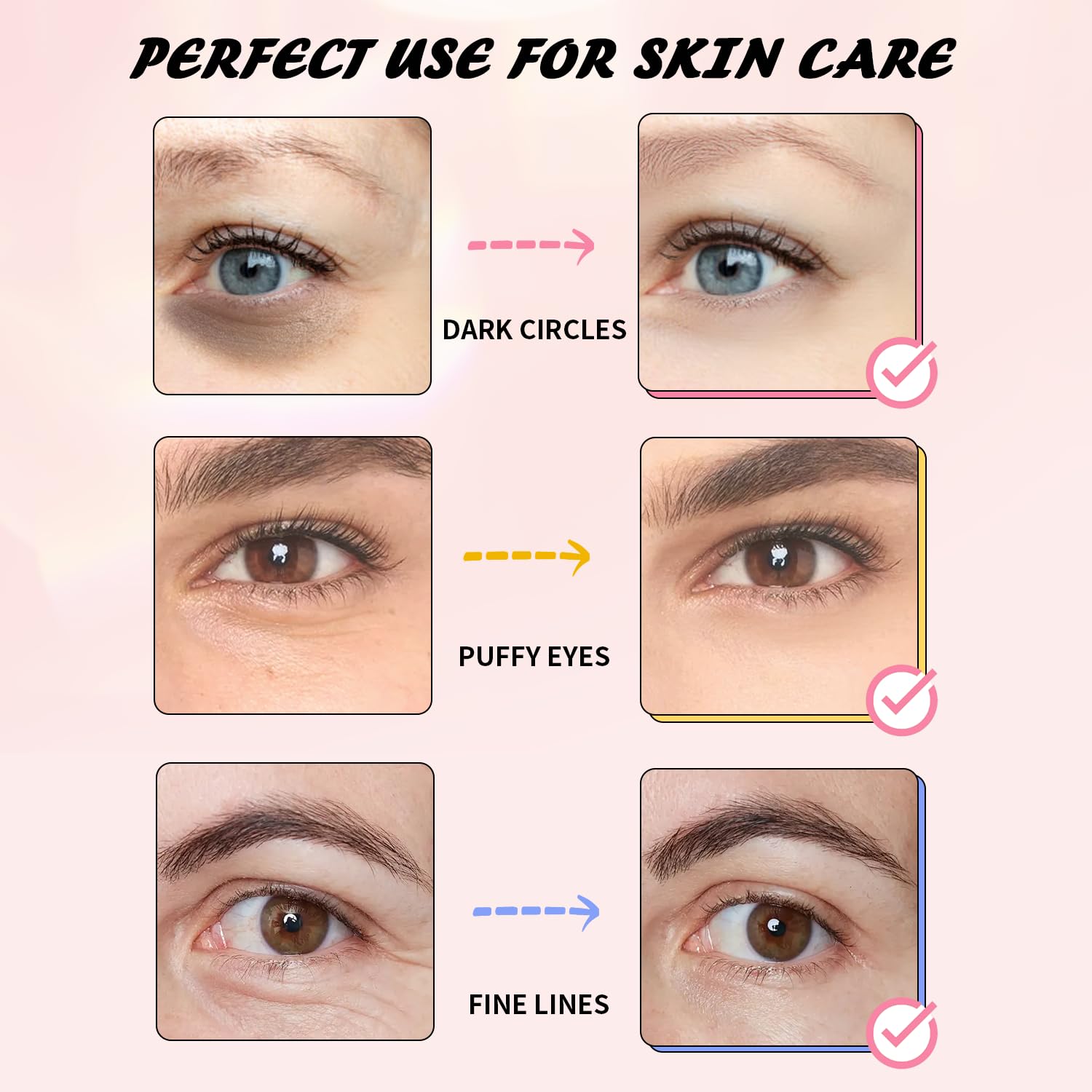 Onespring masques yeux or 24K, éclat lumineux et peau hydratée