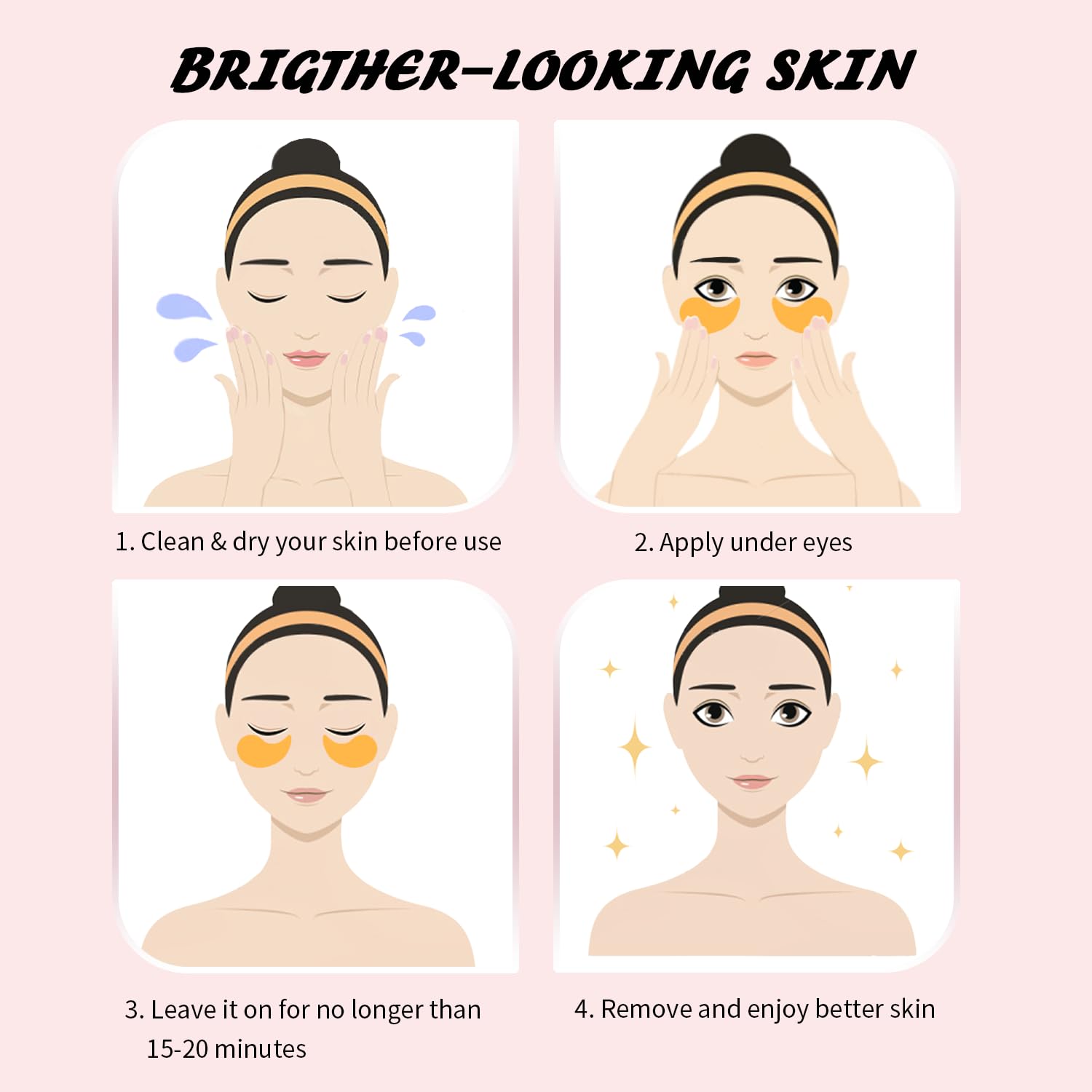Utilisation rapide des masques yeux Onespring, 15 à 20 minutes