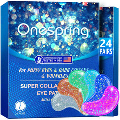 Patchs gel contour des yeux Onespring emballage prêt à l'emploi, effet rafraîchissant