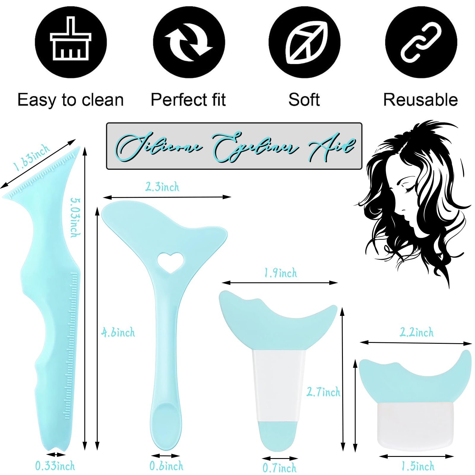 ONEUPIN bouclier mascara réutilisable protège la paupière lors de l’application