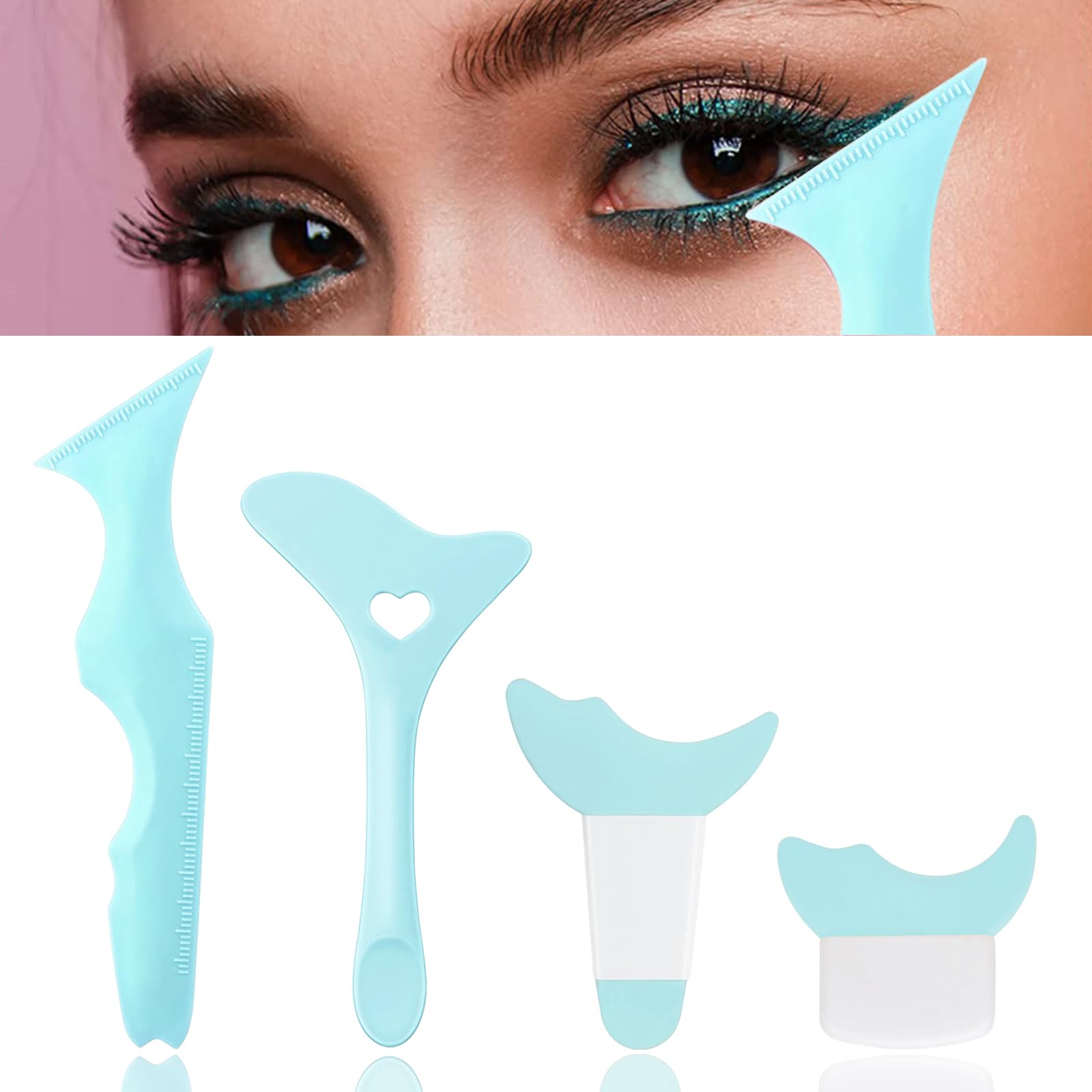 ONEUPIN pochoirs pour trait œil en silicone réutilisables favorisant un tracé net