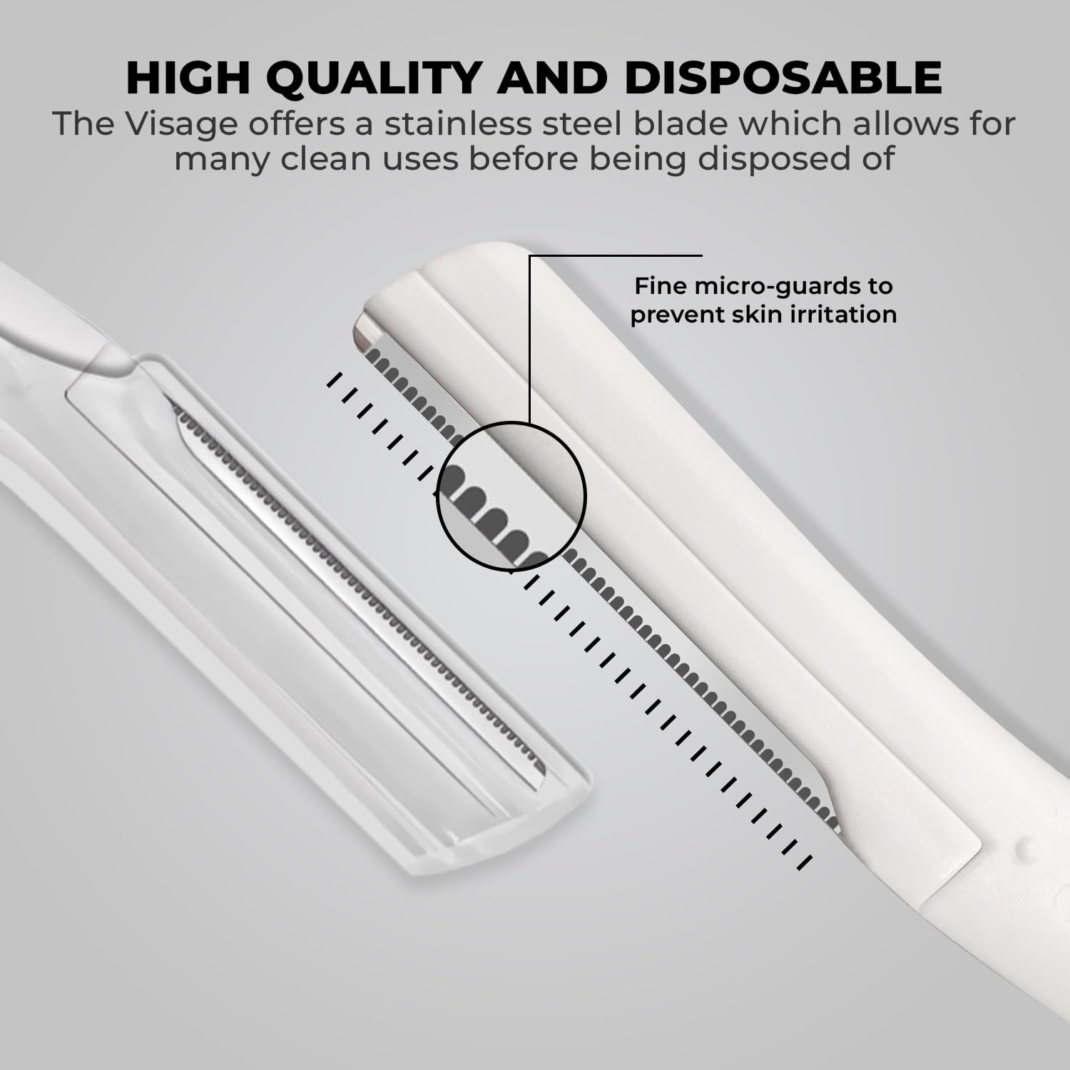 Lame en acier inoxydable du rasoir Ongle Visage Precision pour une coupe durable.