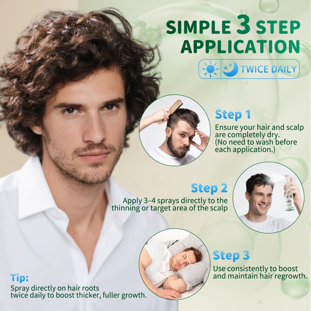 ONIADBA daily-use routine with easy spray and massage steps