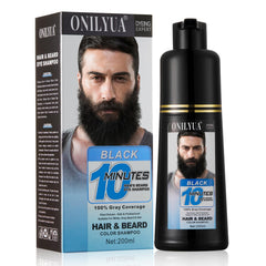 Onilyua Bouteille-shampooing-barbe-noire: teinte durable et application rapide