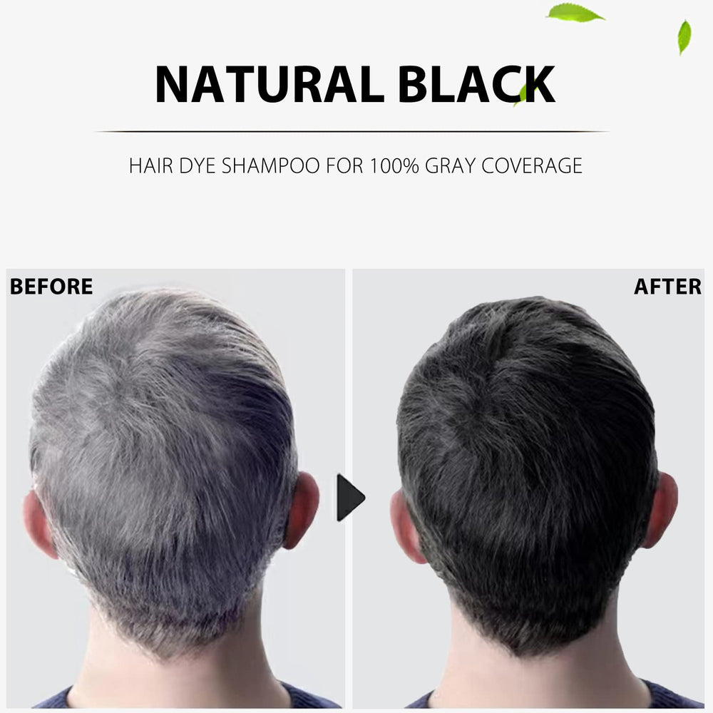 Application sur cheveux mouillés avec Onilyua Shampoing Noir 3 en 1