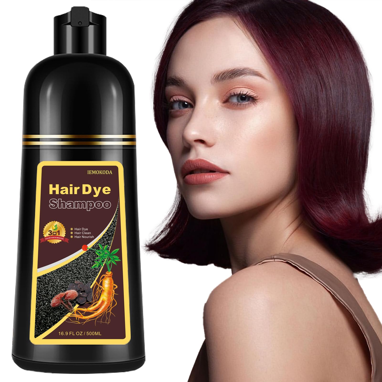 Onilyua shampoing colorant bordeaux intense offre une couleur naturelle en quelques minutes.