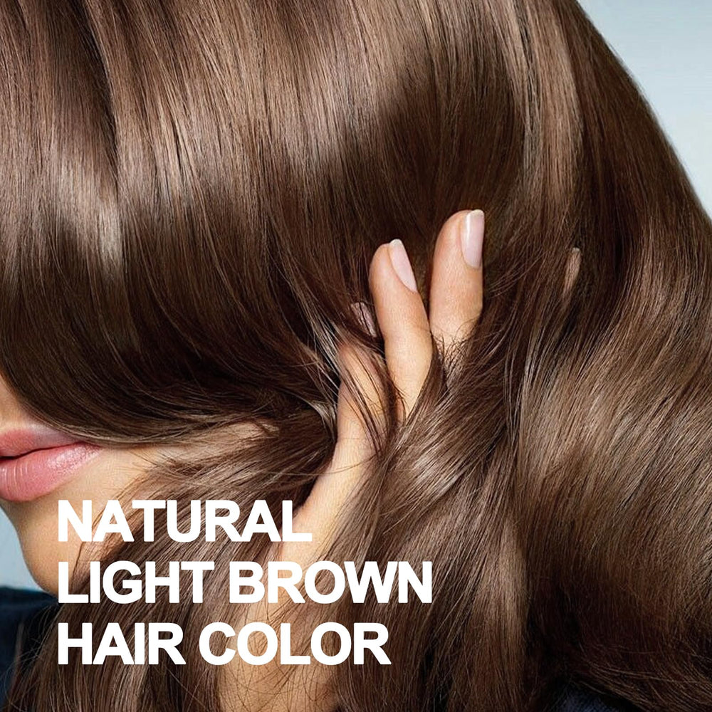 Onilyua Shampoing Teinture Cheveux Brun Clair - Application des racines jusqu’aux pointes