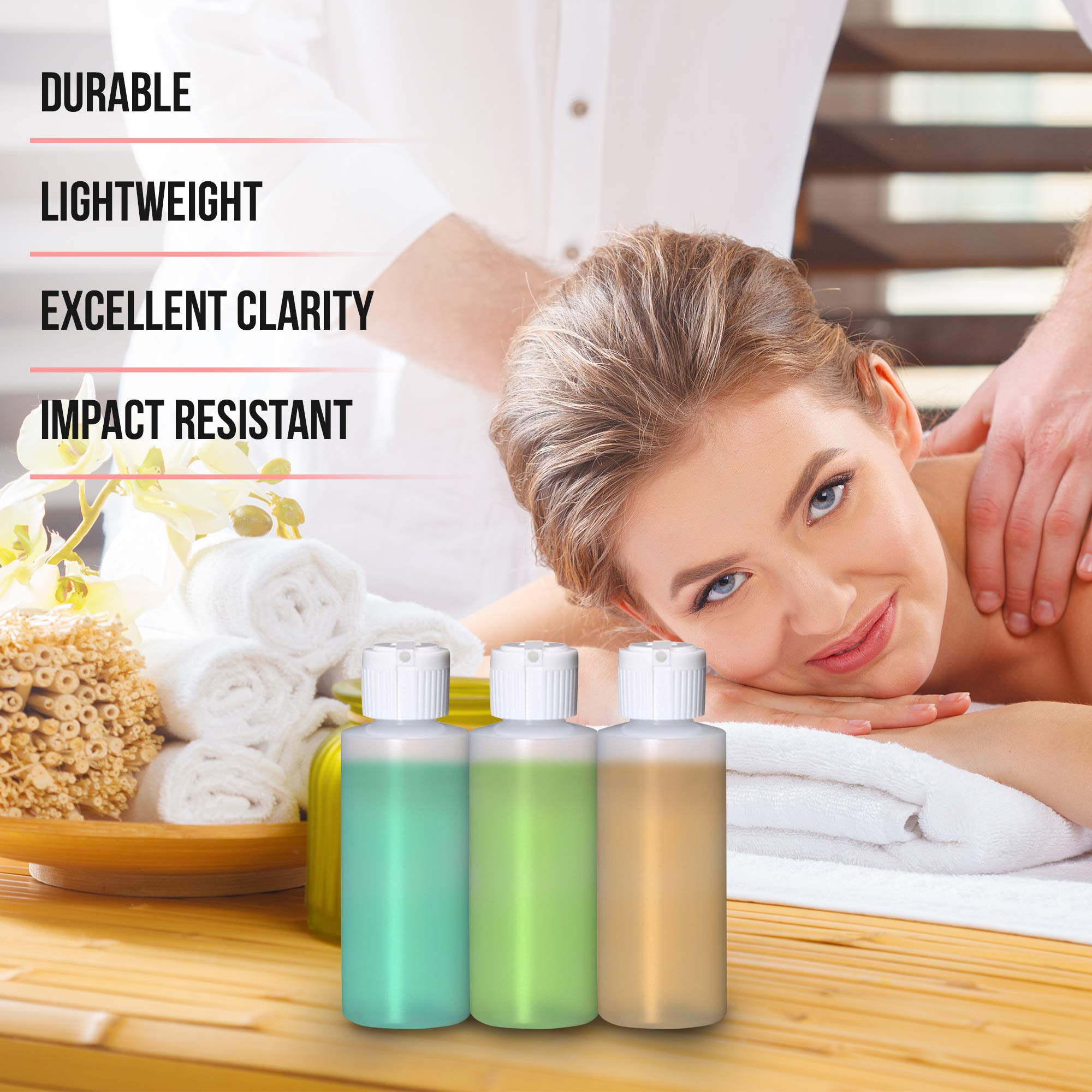 Onisavings Bouteille plastique 4oz portable, idéale pour emporter huiles essentielles.