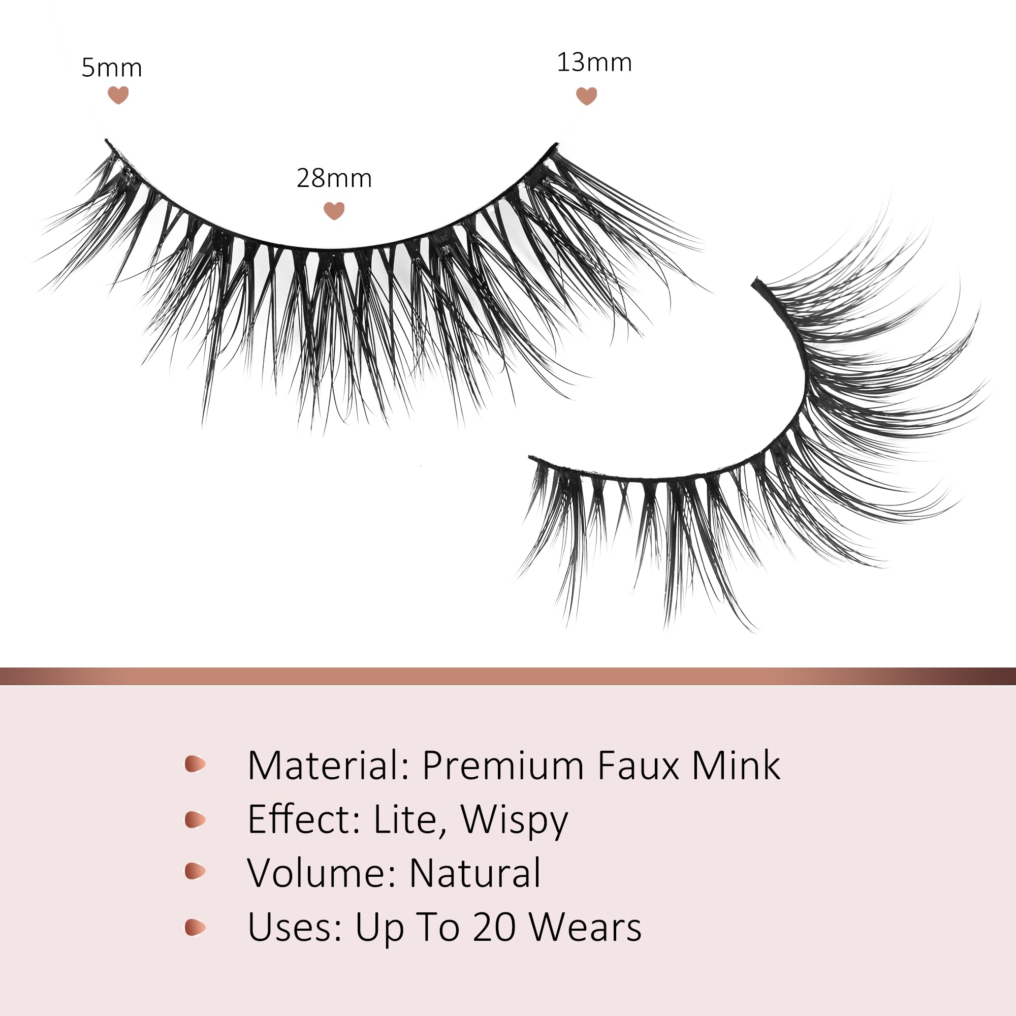 Onlyall bande cils fins regard naturel pour un look frais