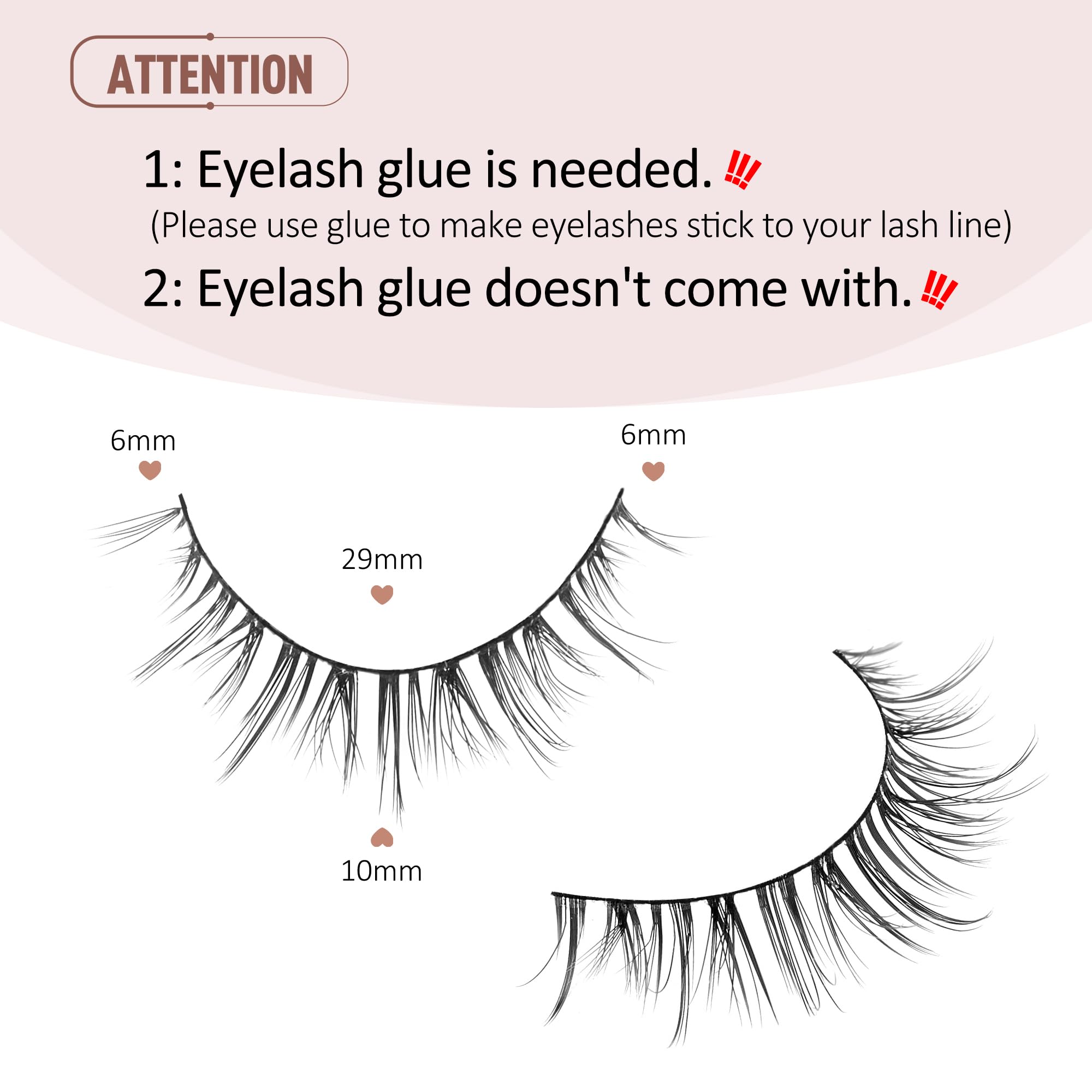 Onlyall cils naturels à bande fine pour un look subtil et confortable.