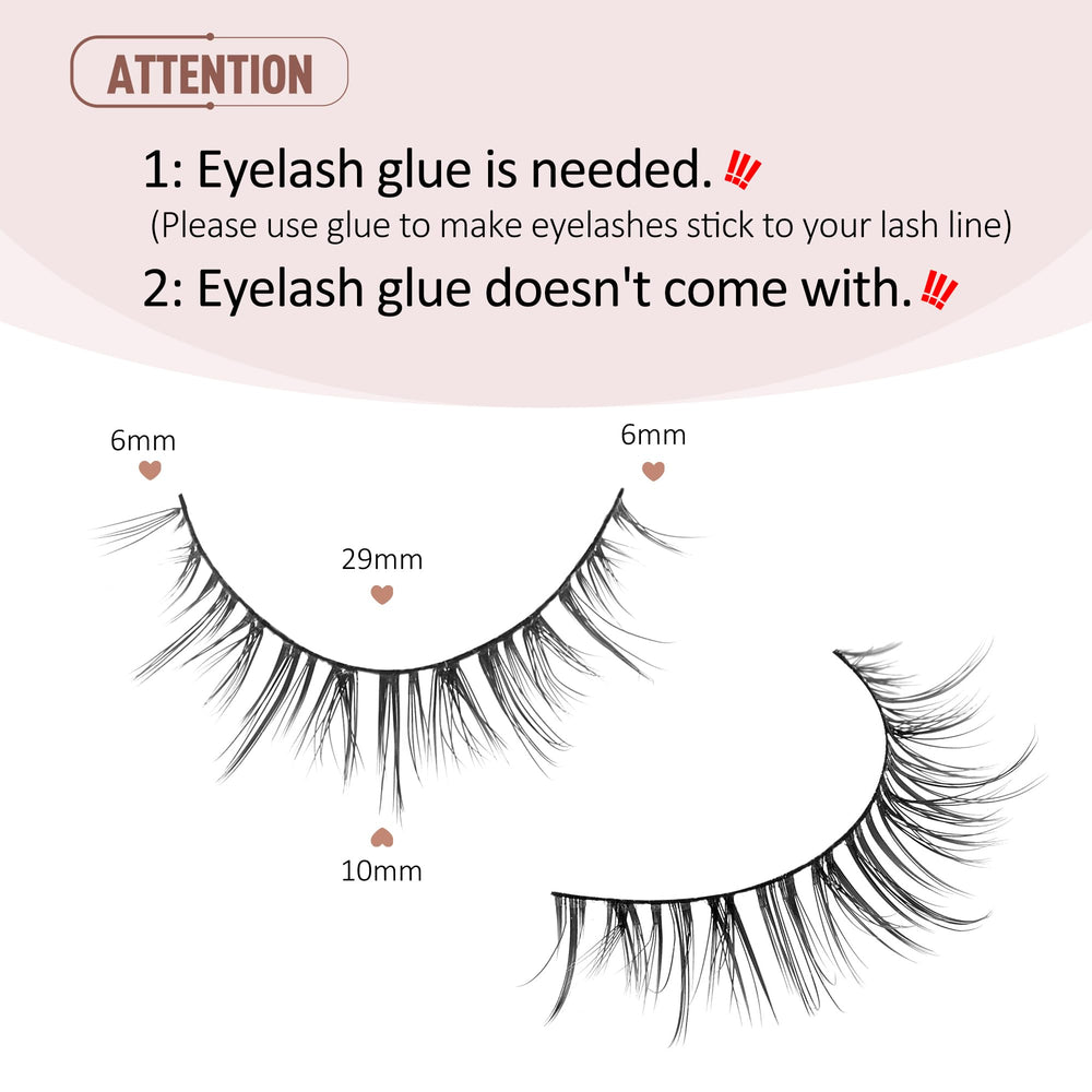 Onlyall cils naturels à bande fine pour un look subtil et confortable.