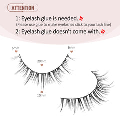 Onlyall cils naturels à bande fine pour un look subtil et confortable.