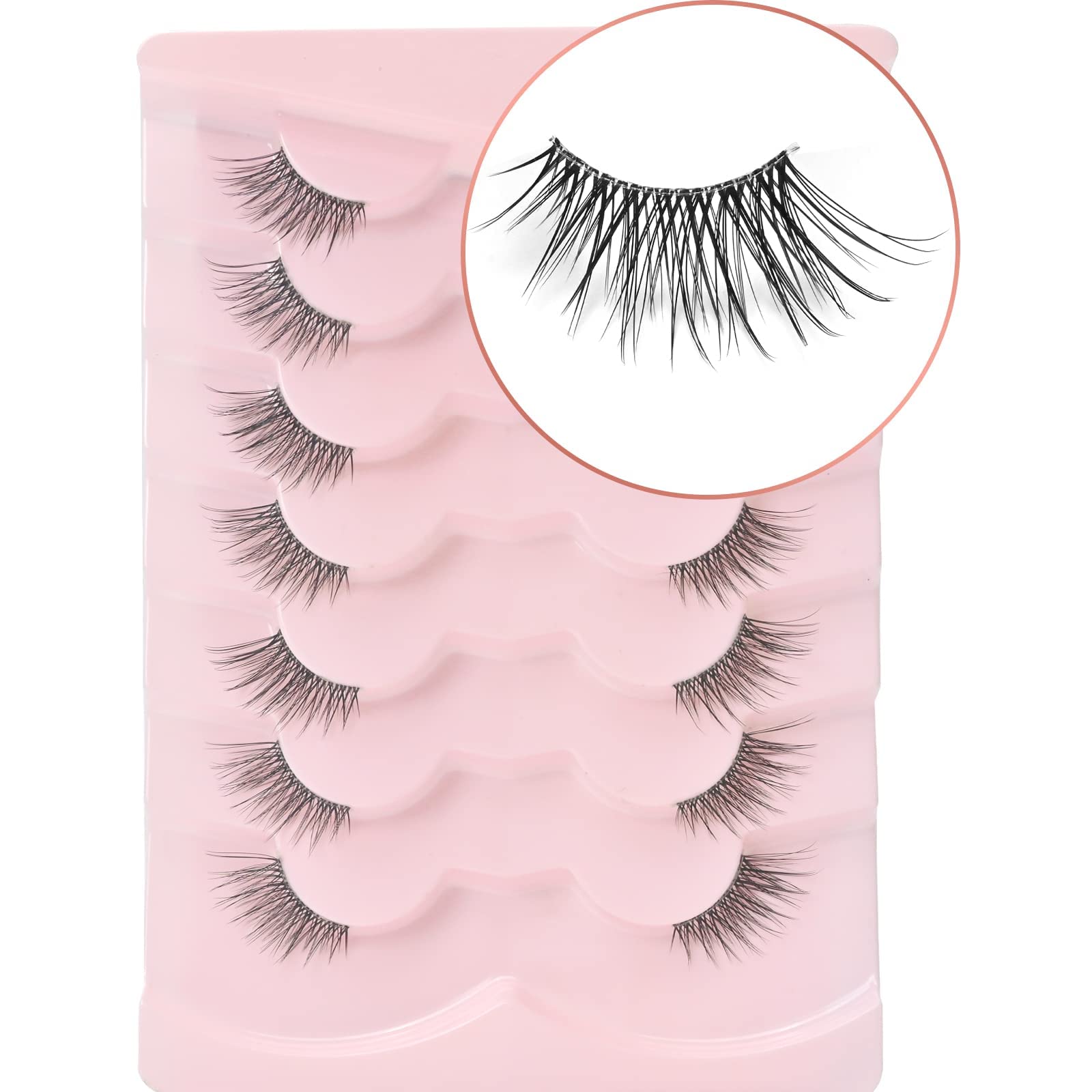 Onlyall cils 7 paires C02 longueur 6-14 mm