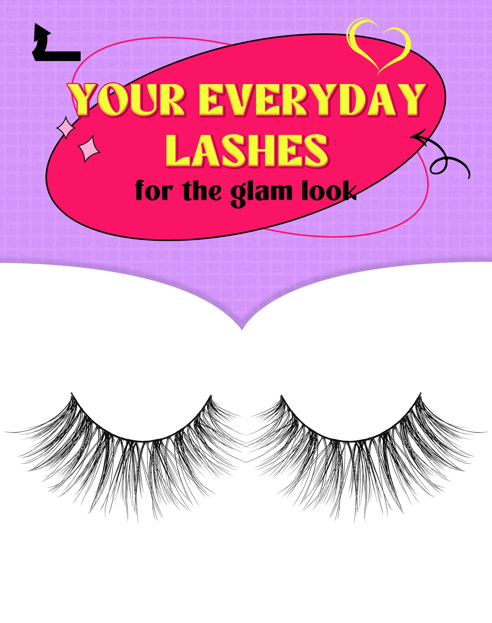 Onlyall Cils bande robuste qui garde la forme