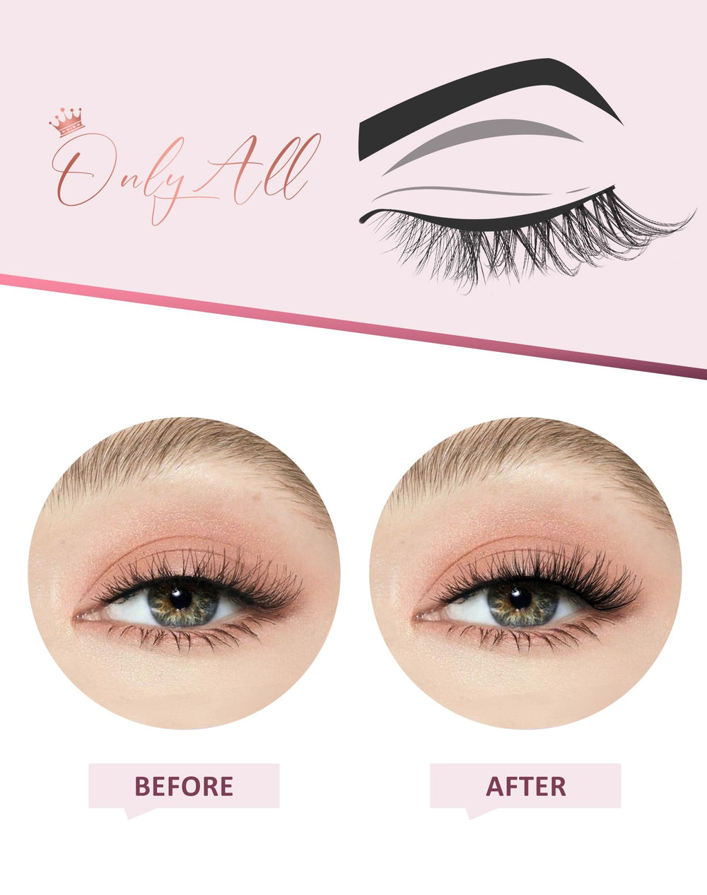 Onlyall cils bande ultra fin, confort discret et léger.